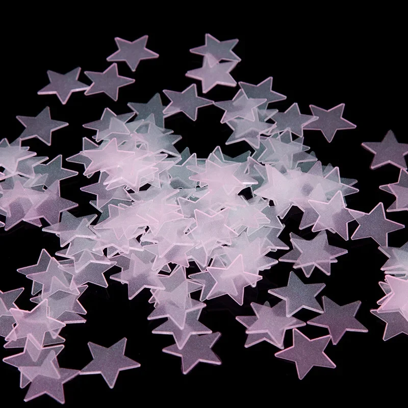Description Picture 6 of item100pcs/set Pvc Stars Glow Stickers Luminous in Dark Night Wall Art 3D Home Decals for Kids Room Ceiling Switch Decoration