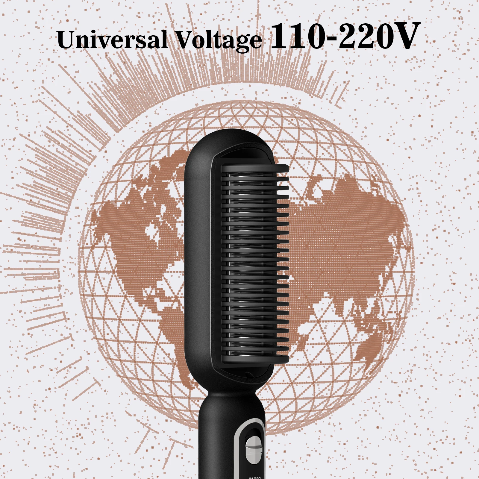 Trending Electric Hot Comb Multi Straight Hair Straightener Brush Negative Ion Anti-Scalding Styling Tool With Free Gift