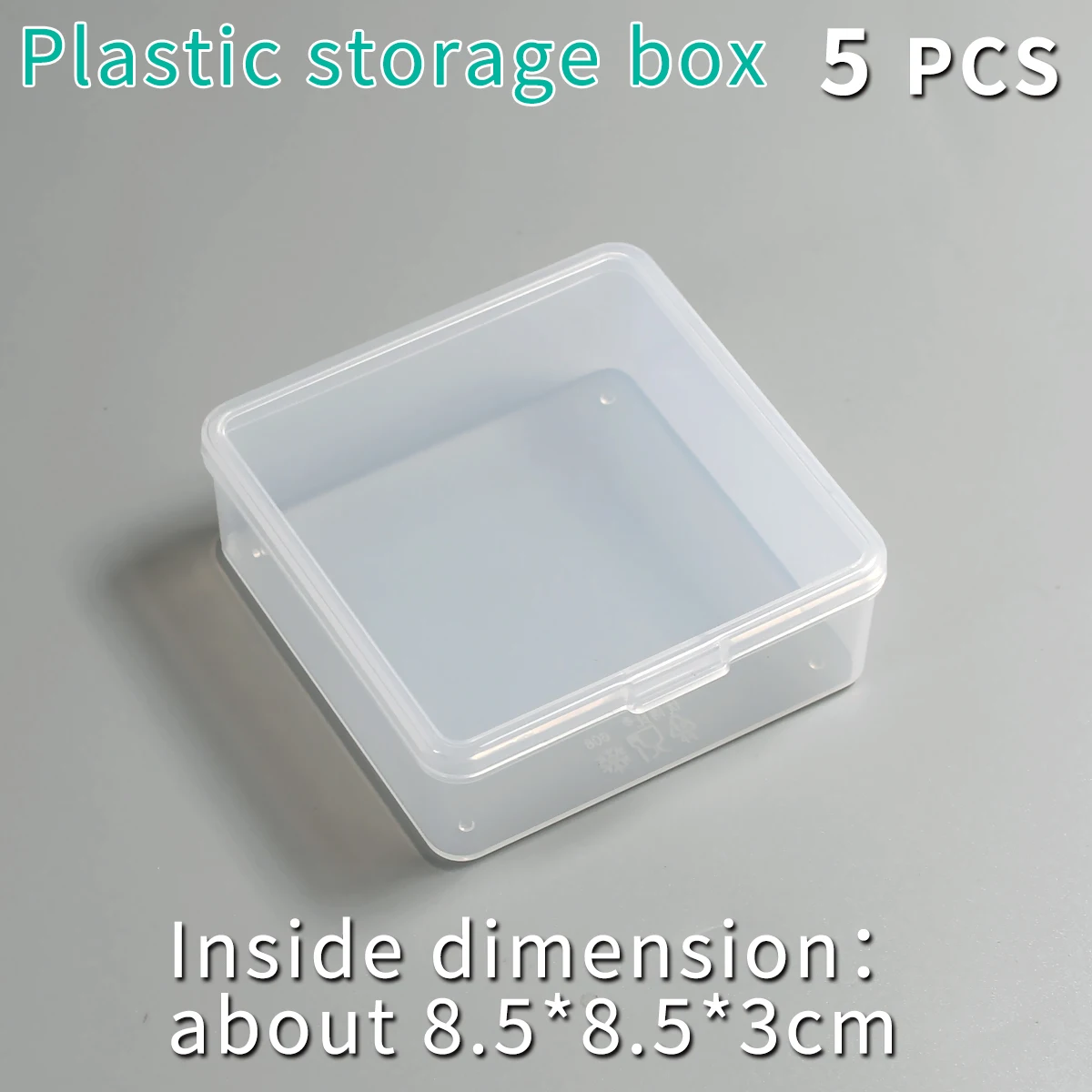 Small Plastic Storage Box Square Mini Case Clear Parts box Transparent