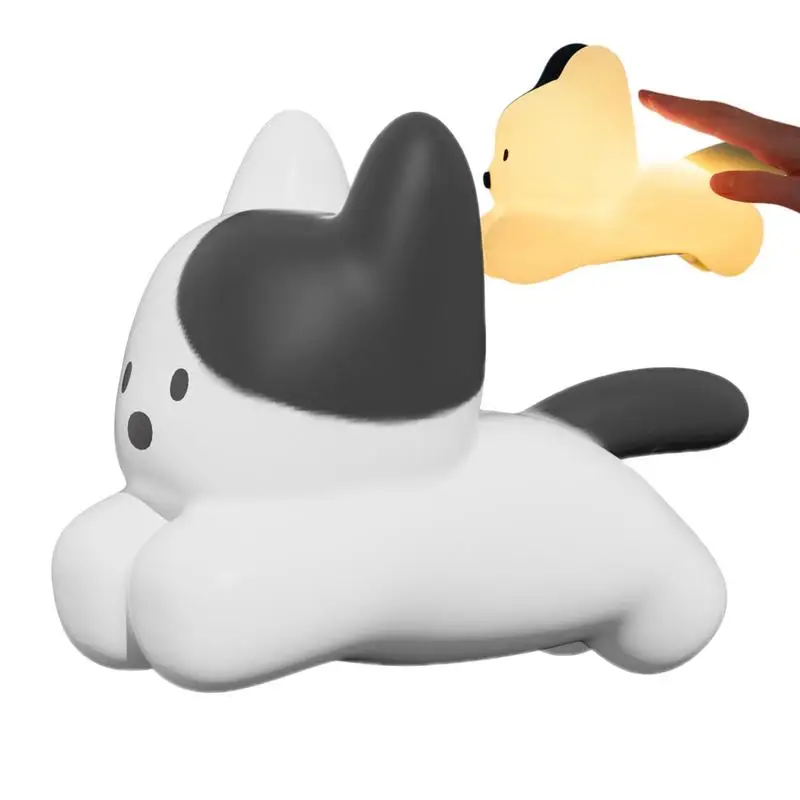 

Silicone Night Light USB Rechargeable Soft Silicone Animal Light In Cat Design Children's Room Decor Portable Sleep Night Lamp