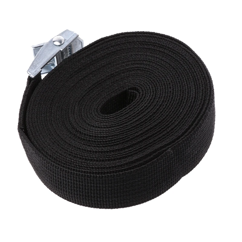 Tie Down Strap Strong Ratchet Belt Luggage Bag Cargo Lashing With Metal Buckle