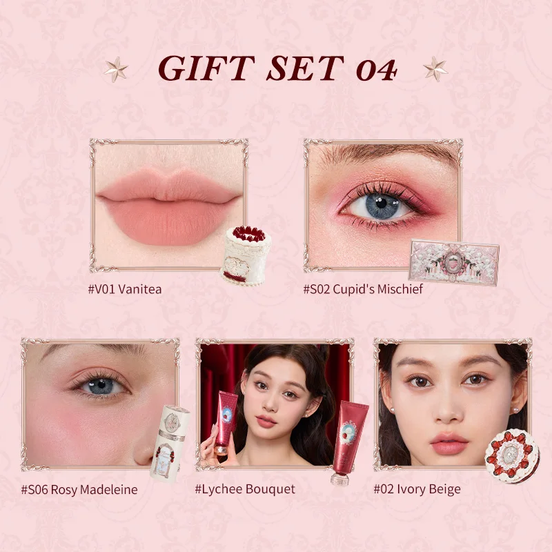Makeup Gift Set Cake Lip Cream Liquid Blush Make-up Palette Scented Hand Cream