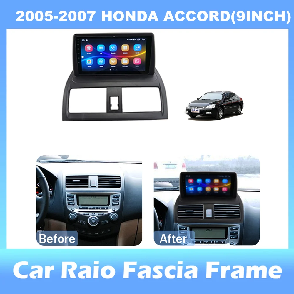 

9-дюймовая 2din Автомобильная панель радио для HONDA ACCORD 2005-2007, стерео панель, для Teyes Автомобильная панель с двойным Din CD DVD рамкой