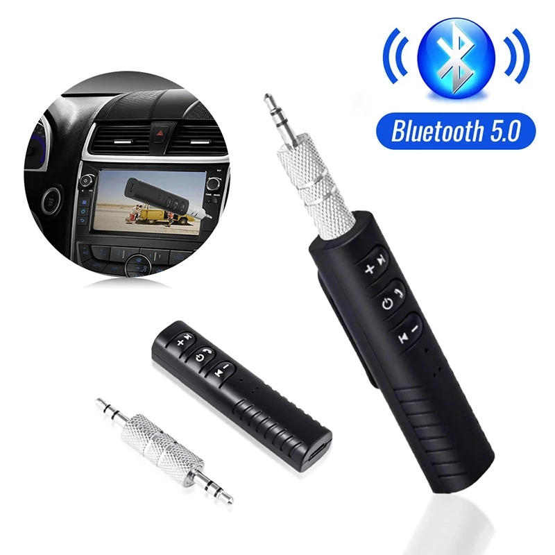 Wireless Bluetooth-compatible Audio Receiver 3.5mm Jack AUX Car Audio Transmitter Mobile Phone BT 5.0 Speaker Adapter Handsfree bluetooth adapter bluetooth audio receiver bluetooth transceiver adapter audio adapter bluetooth aux adaptor