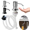 Stainless Steel Soap Dispenser Extension Tube Kit Kitchen Sink Liquid Soap Dispenser Bathroom Lotion Detergent Hand Press Pumps 1