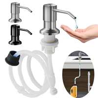 Stainless Steel Soap Dispenser Extension Tube Kit Kitchen Sink Liquid Soap Dispenser Bathroom Lotion Detergent Hand Press Pumps 1