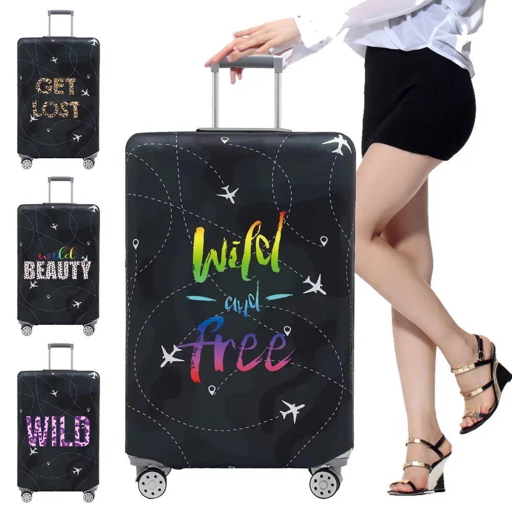 Suitcase Covers Portable Trolley Box Cover Suit for 18-32 Inch Bag Stretch Fabric Dust Cover Travel Accessories Wild Series