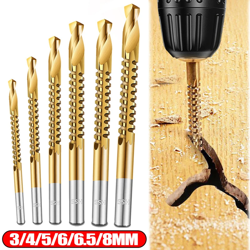 Twist Drill Bit Set Spiral Composite Tap Wood Drill Bits Titanium