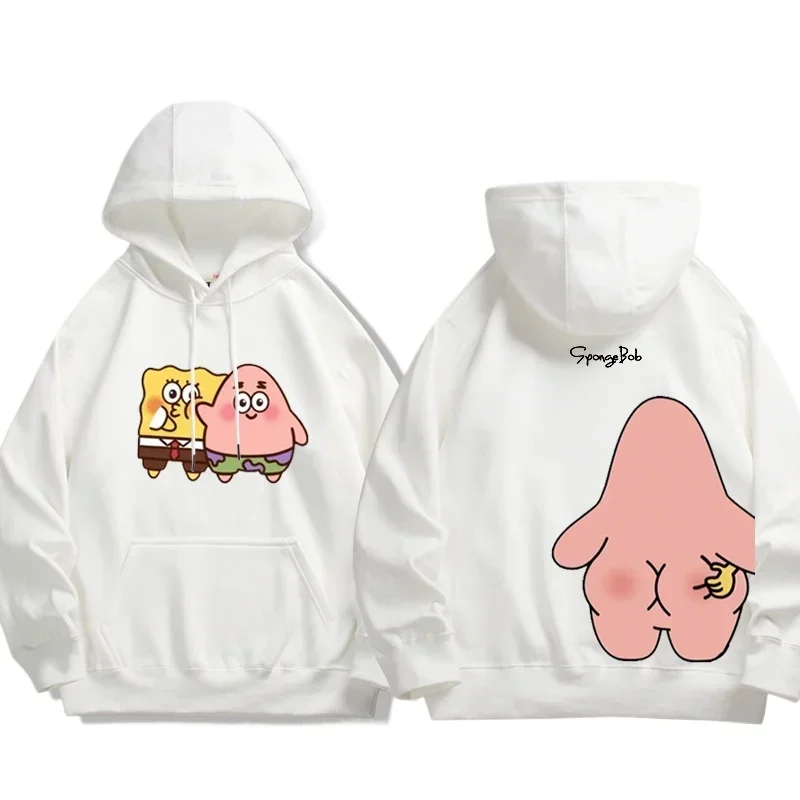 Fashionable and cute Spongebob Cartoon Anime Printing Men's and women's hoodies Autumn and Winter Couple's clothing hoodie 5