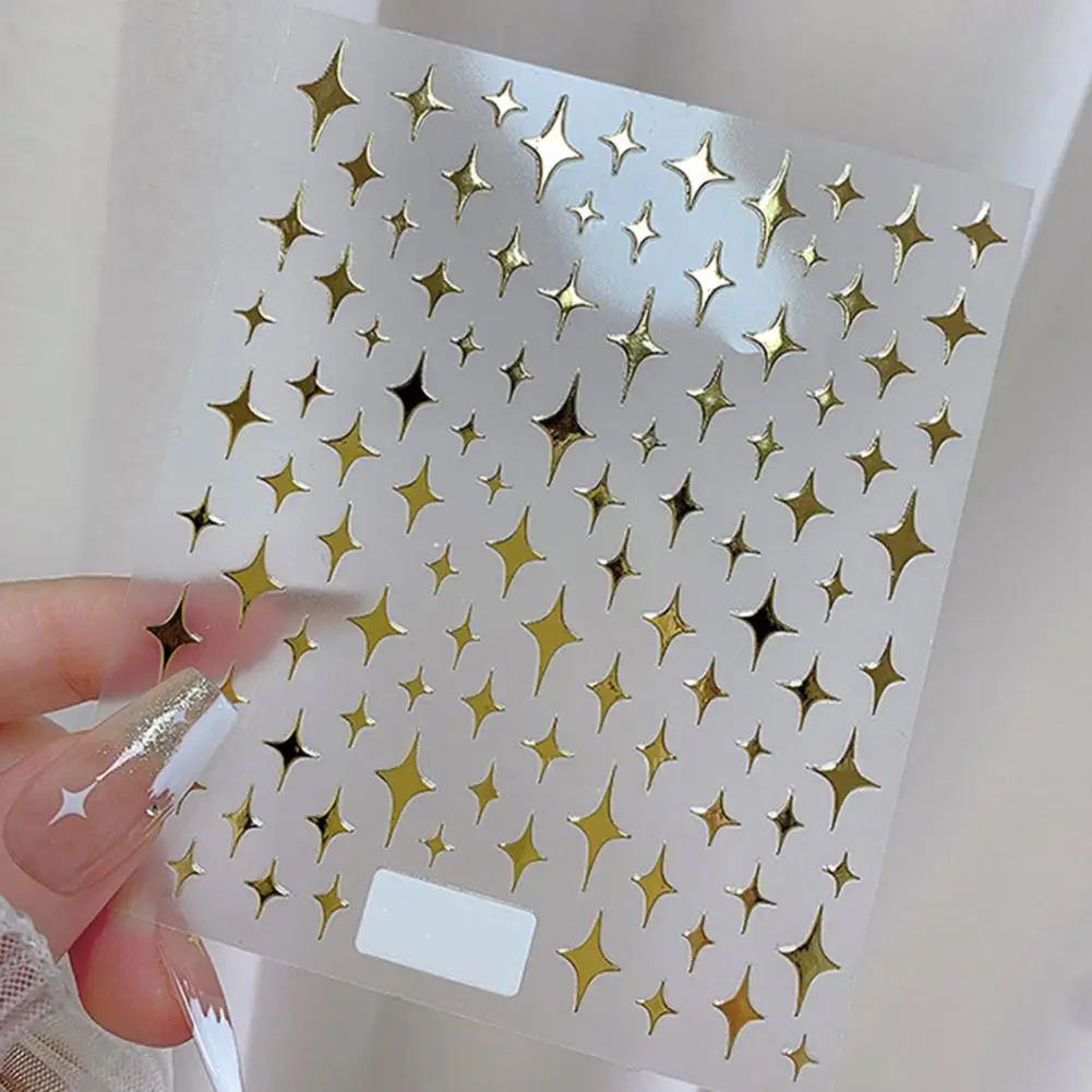 Exquisite Nail Shining Star Patch 3D Effect Nail Art Decal Removable Decorative Girls Fingernail Mini Shining Star Sticker nail stickers,nail art decoration,nail decals