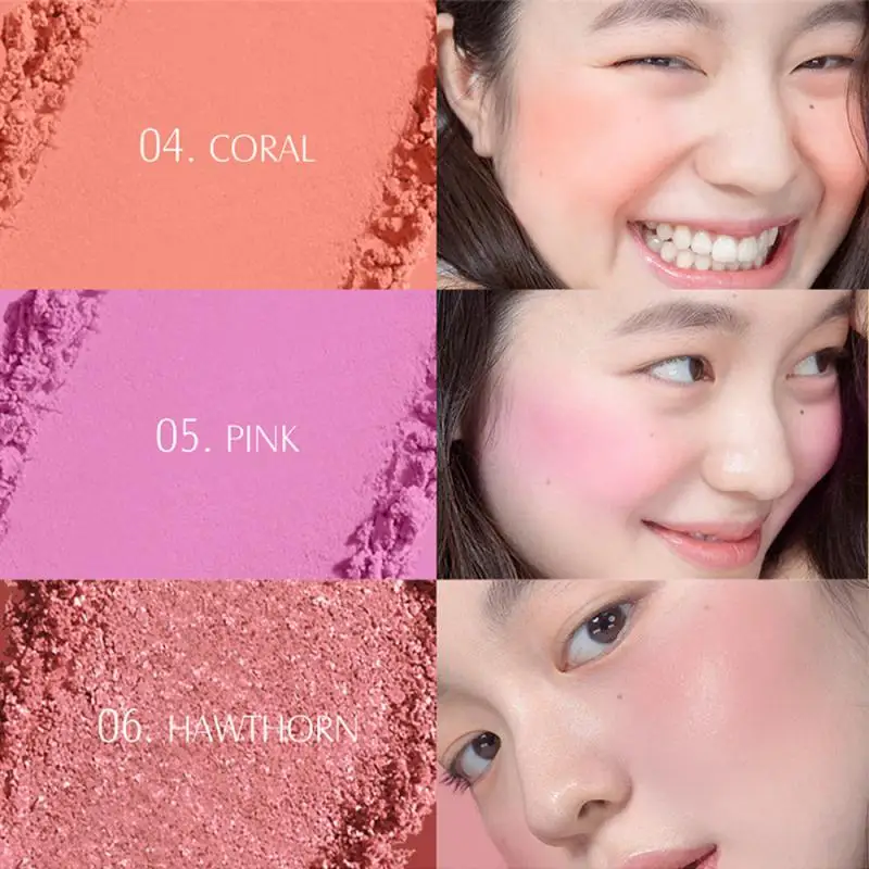Monochrome Silky Smooth Matte Blush Natural Trim Face Contouring Shadow Powder Rouge Enhance Complexion Makeup Lip Cosmetics 5