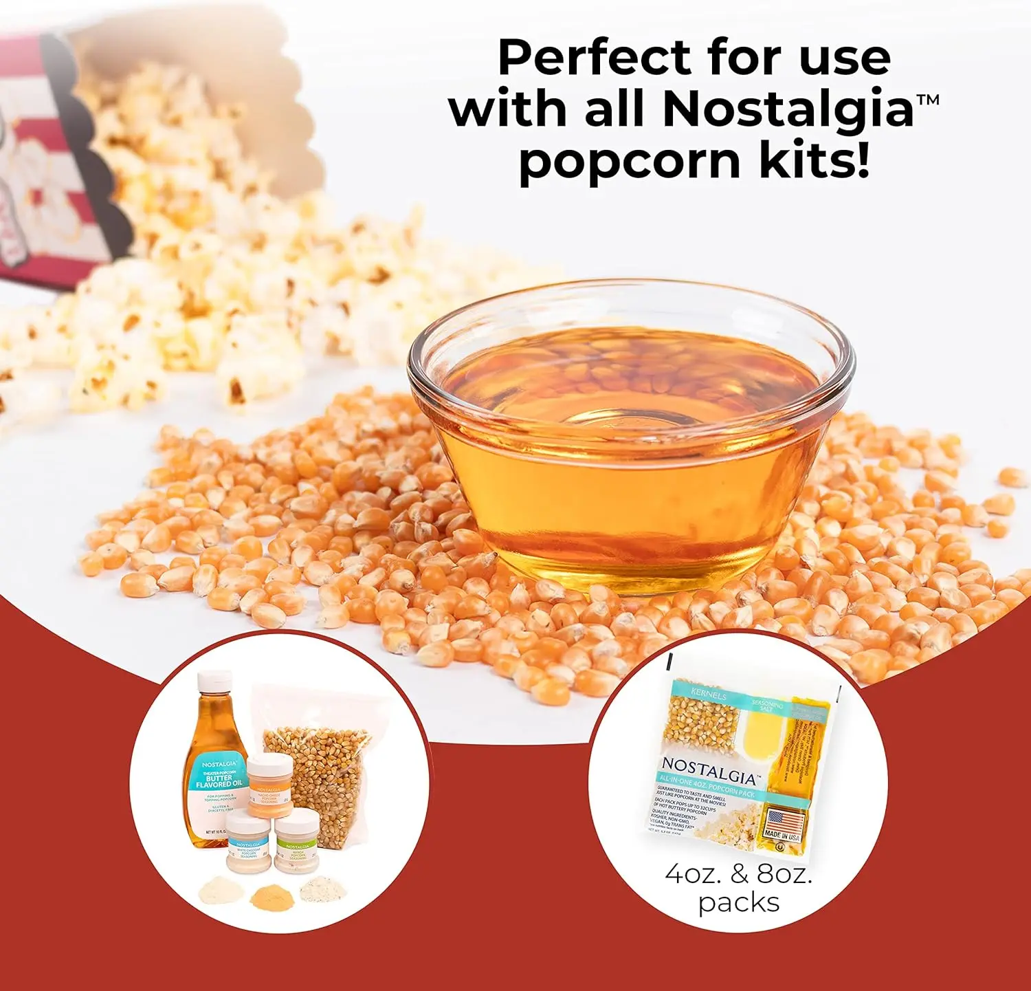 Popcorn Maker Machine Professional Cart With 8 Oz Kettle Makes Up to 32 Cups Vintage Popcorn Machine Movie Theater Style
