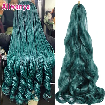 French Curls Braiding Hair Extensions Synthetic Spanish Curl Hair Loose Wave Spiral Curl Braids High Temperature For Black Women 1