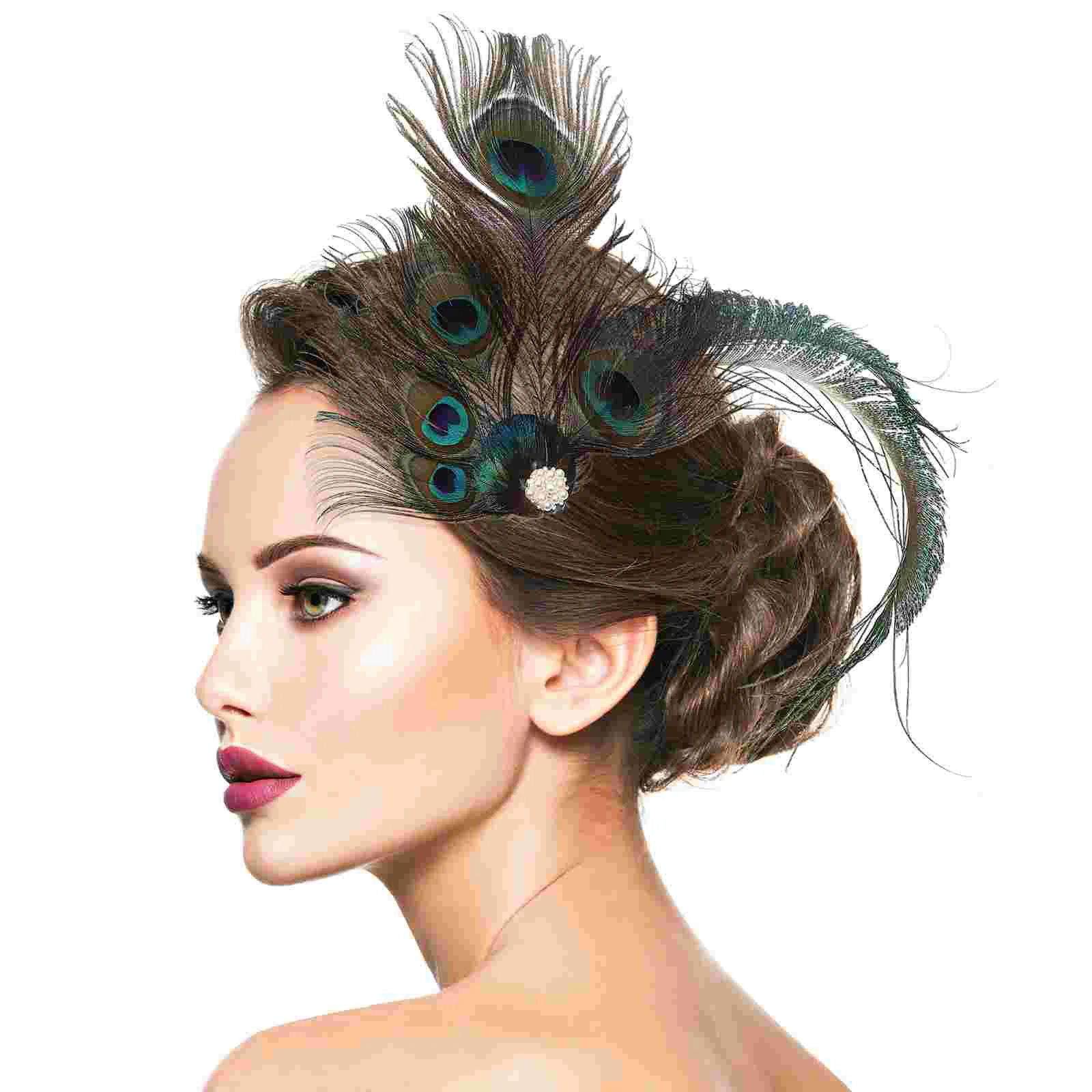 

Peacock Barrette Hair Clip for Women Vintage Style Hair Bang Clip Hair Accessory for Wedding Party