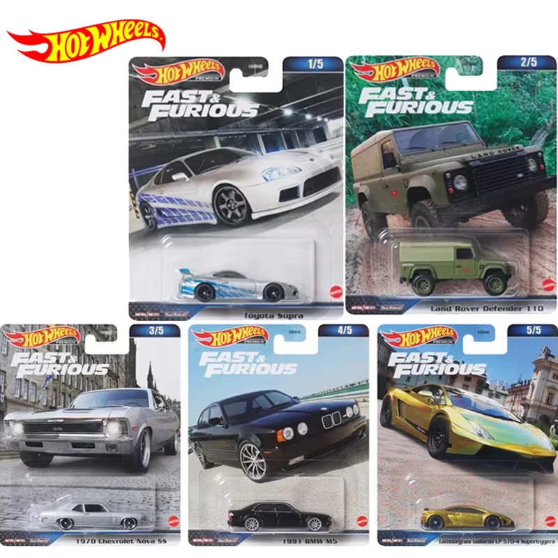 

Original Hot Wheels Fast & Furious Premium Car Sports Mdoels Metal Toyota Supra Lamborghini Kid Toys for Boys Land Rover Vehicle