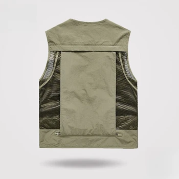 جديد الرجال تنفس خفيفة الوزن مقاوم للماء سترة لصيد السمك للرجال في الهواء الطلق الترفيه التخييم ربيع الخريف موضة جاكيت بلا إكمام 6