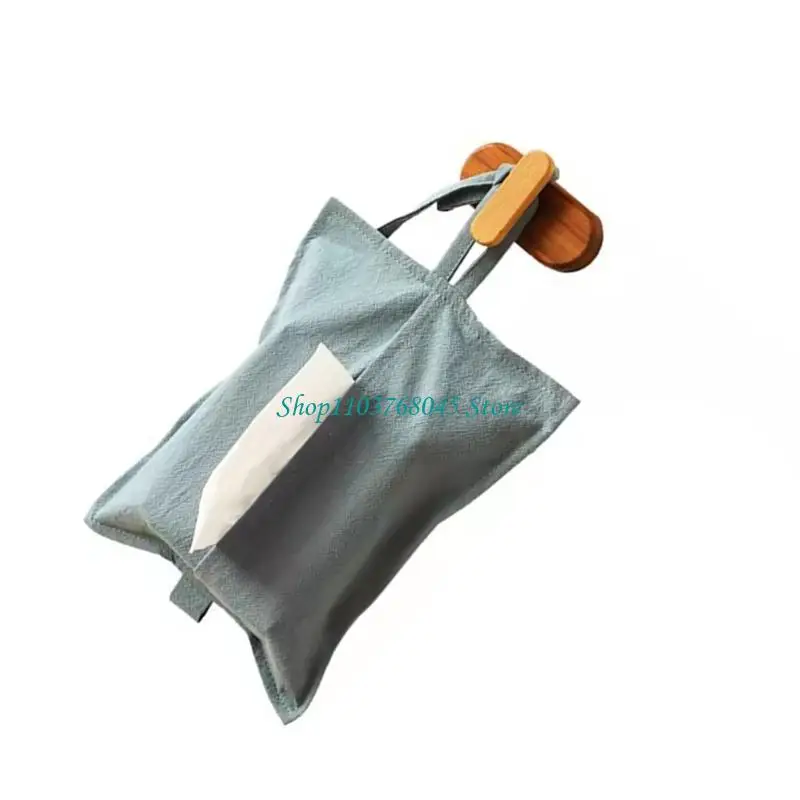 R53F tragbarer Gewebehalter Hülle für Schreibtisch Wandautos Tissue Bag Home Dekoration – Detail 9