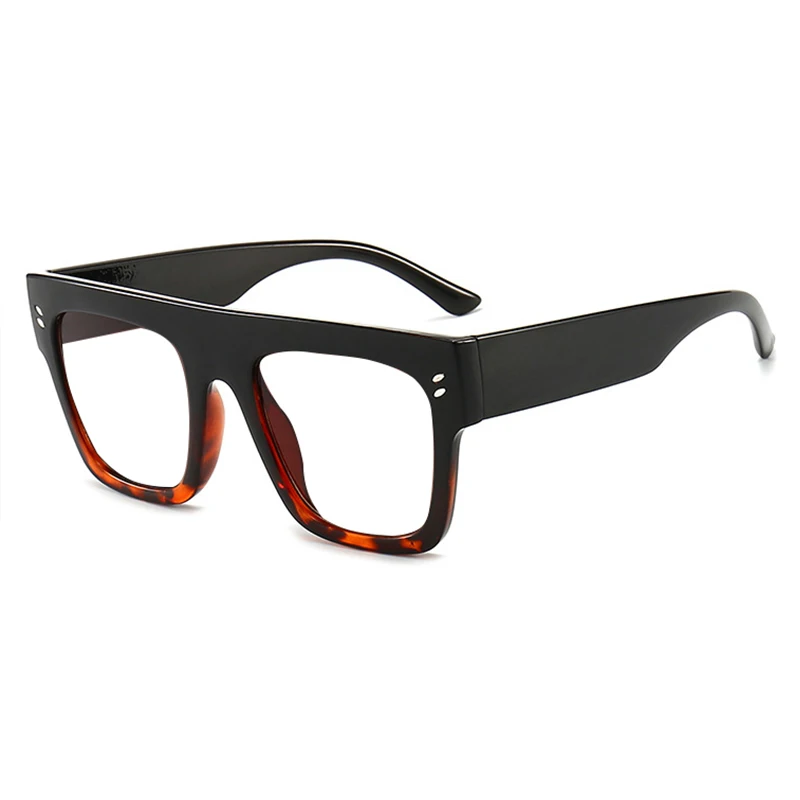 Black Finished Myopia Glasses Men Women Clear Prescription Glasses 0 TO -6 Shortsight Eyewear Brand Square Oversized Eyeglasses 4