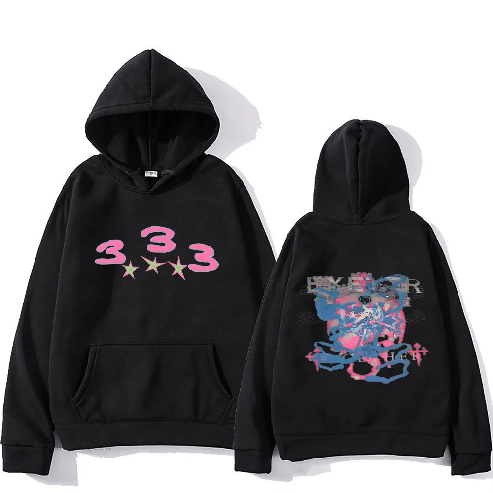 

Swedish Rapper Bladee 333 Hoodies Skate Drain Gang Men Long Sleeve Sweatshirt Music Album Graphic Print Hip Hop Streetwear Hoody