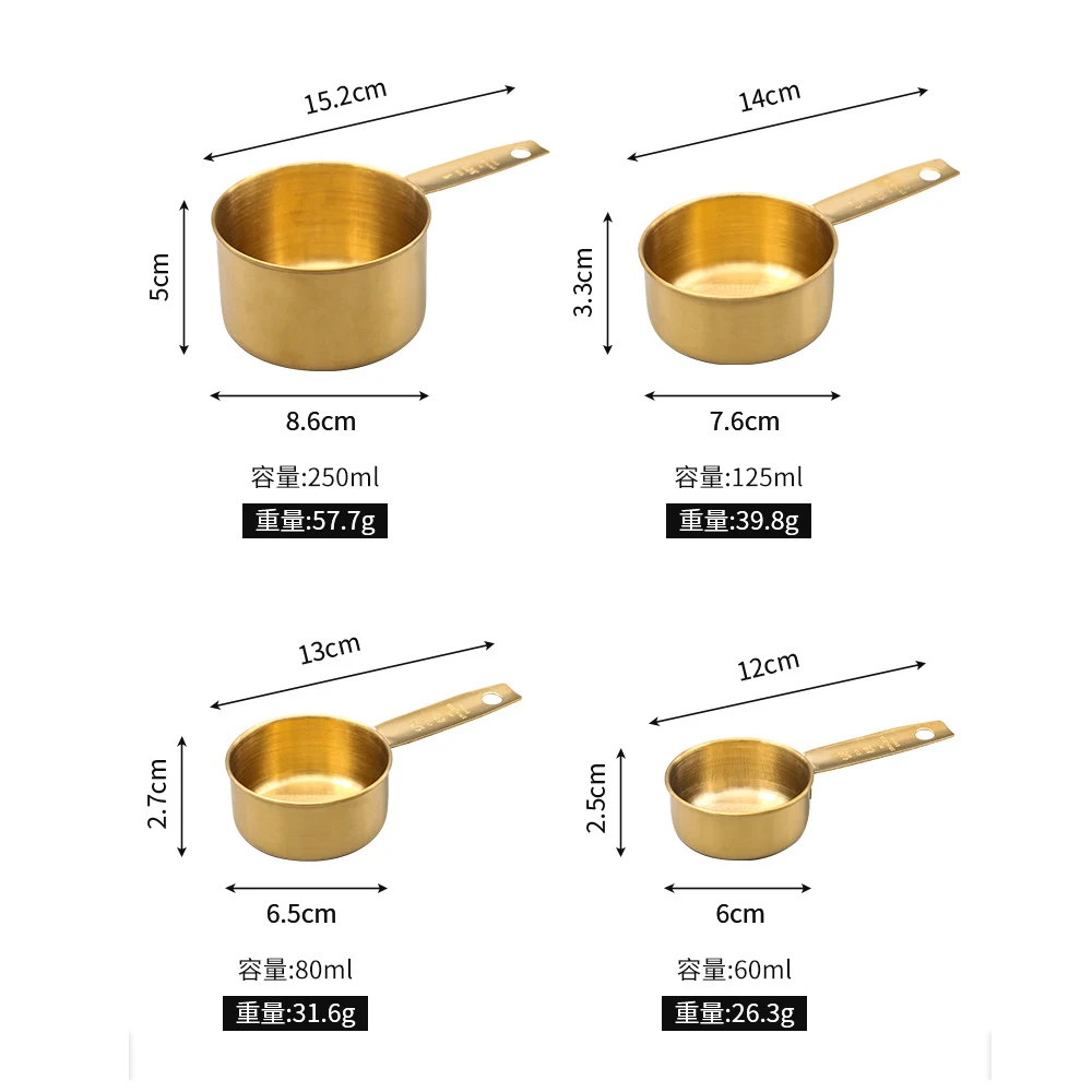4 Pcs Stainless Steel Measuring Spoon Set Graduated Measuring Spoon Baking Home Kitchen Tool Salt Coffee Spoons measuring spoon set