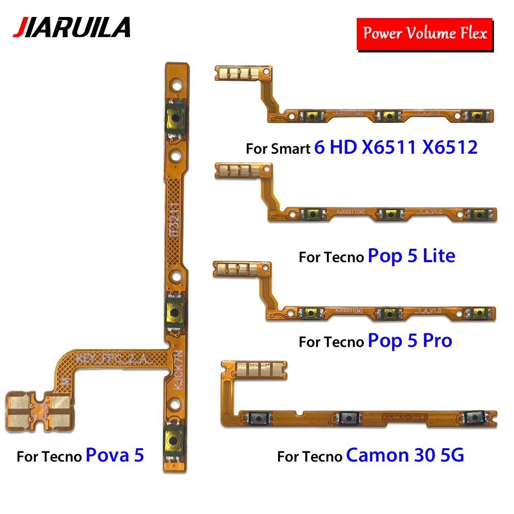 New Power on/off Volume Key Button Flex Cable For Infinix GT 20