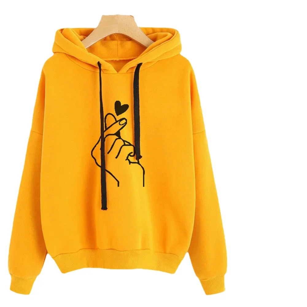 

Ladies Hoodie Hoodie Ladies Hooded Love Print Casual Pullover Harajuku Girls Long Sleeve Spring Autumn Sweatshirt S-XXXL