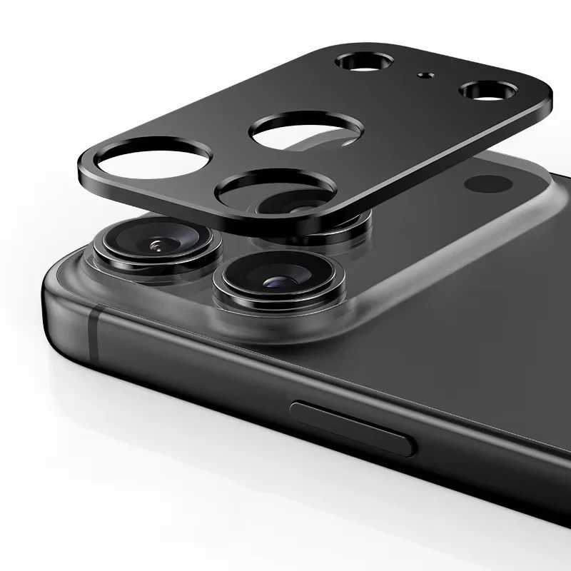 HD Aluminum Rear Camera Protector Film with Anti-Scratch Metal Ring Lens Cover
