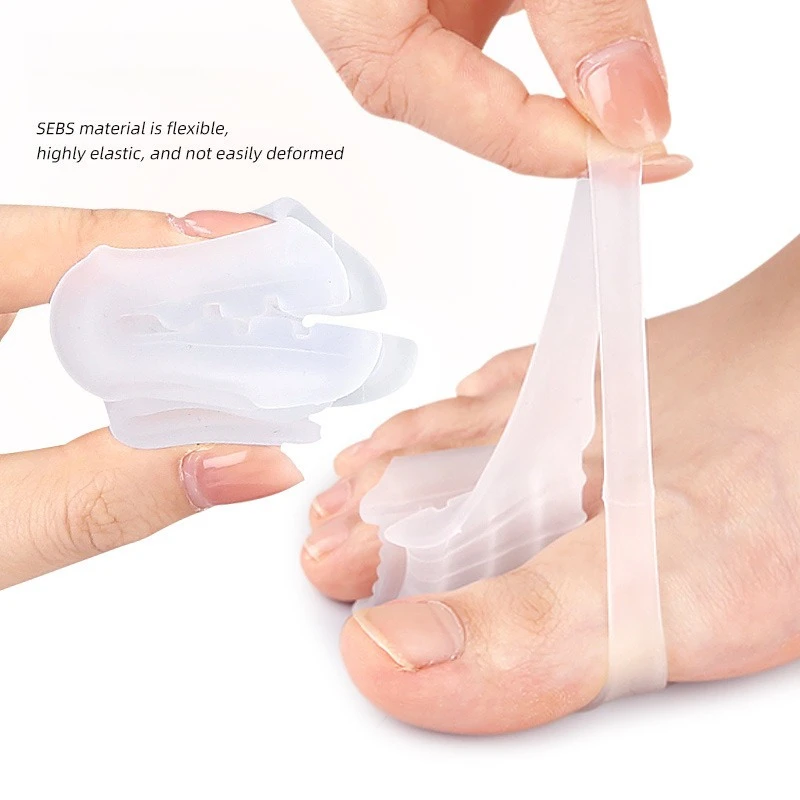두 개의 구멍이 있는 통 샌들, 발가락 분리 슬리퍼, 아치 충격 흡수 및 마사지를 위한 두꺼운 깔창 포함