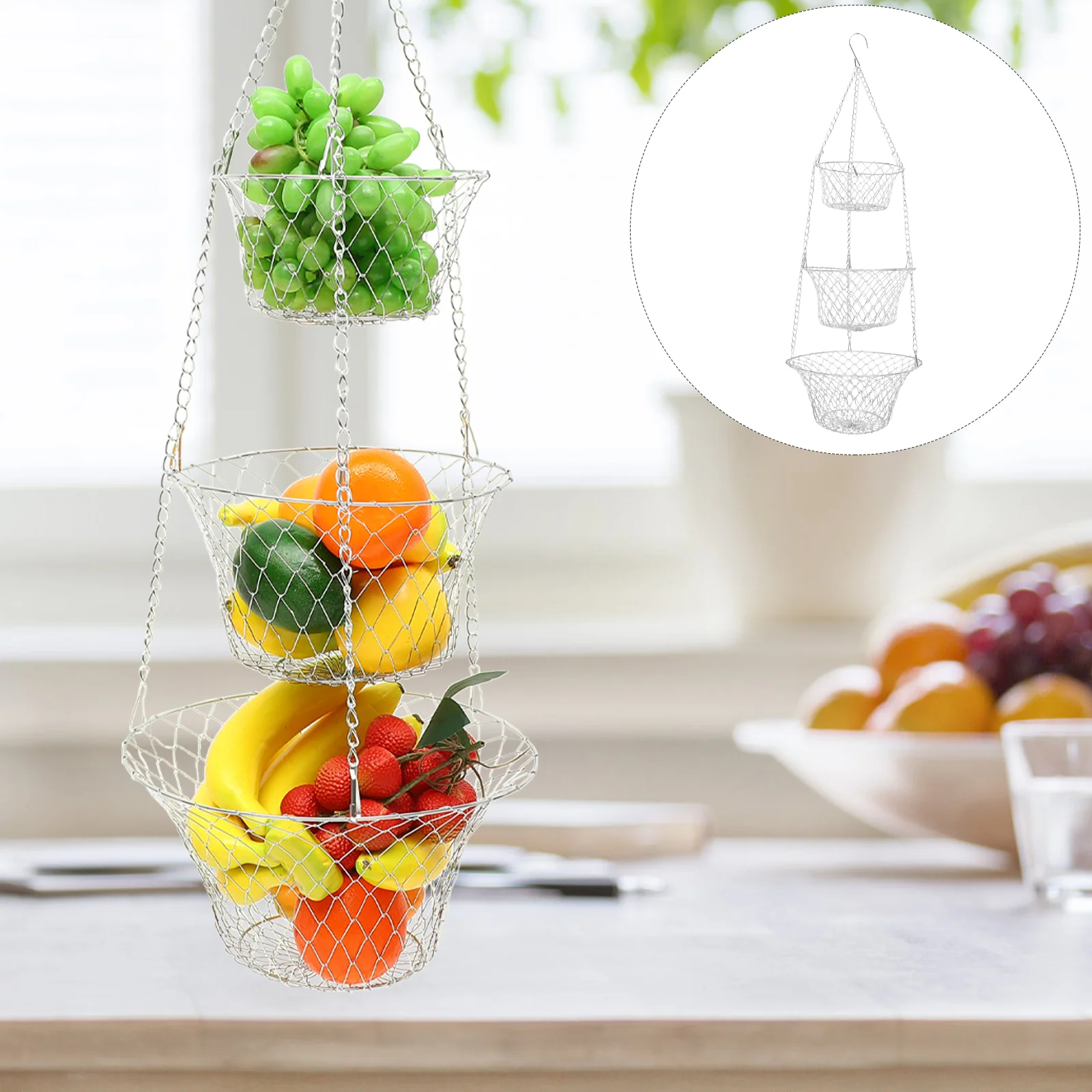 

Kitchen Fruit Basket Kitchen Fruit Basket Kitchen Hanging Basket Wall Fruit Basket Fruit Hammock Hanging Basket for Kitchen Wall