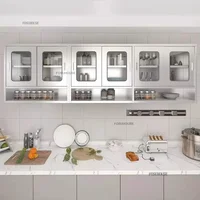 Wall Mounted Storage Cabinet Modern Stainless Steel Kitchen Cabinets Creative Home Furniture Kitchen Island Balcony Room Cabinet 2