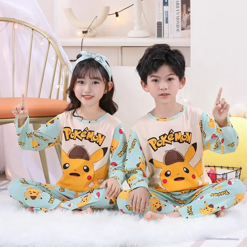 Desenhos animados anime pokemon pikachu algodão bebê de uma peça bonito bebê  rastejando roupas de casa pijamas maternal e suprimentos de criança -  AliExpress