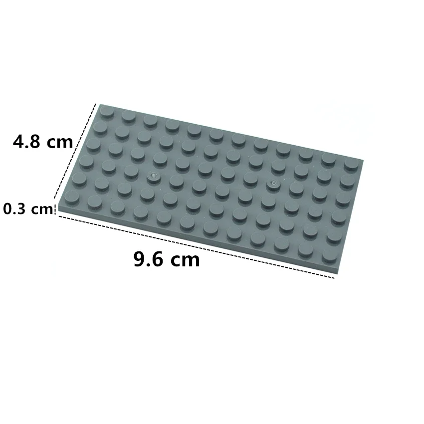 6Pcs 6x12 Dots Thin Figures Bricks DIY Building Blocks Educational Creative Assembles Particles Size Compatible With 3028 Toys building blocks construction blocks