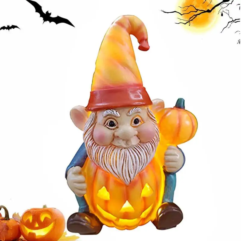 

Halloween Pumpkin Statues Fall Decor Table Decorations Pumpkin Decor Gnome Figurines Old Men Statue In Resin For Housewarming