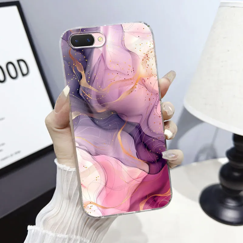 Marble Clear Soft Silicone Phone Case Bumper Cover
