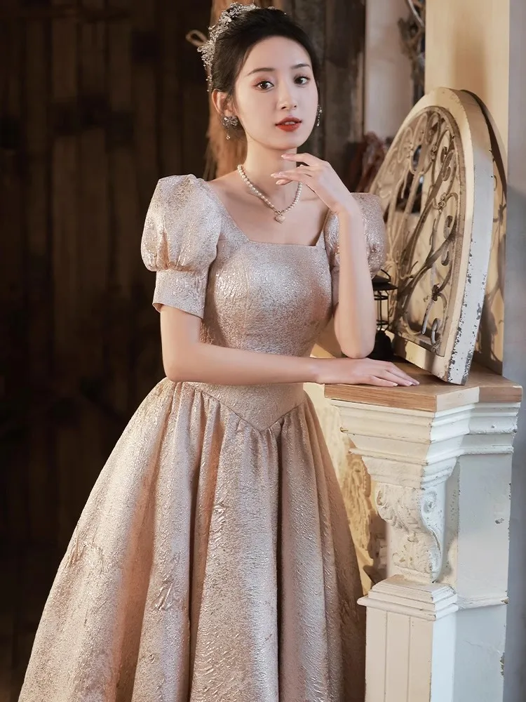 WEIYIN Shiny Lace Prom Dresses Elegant Square Neck Floor-Length Long Women  Wedding Party Evening Gowns Customized - AliExpress 320
