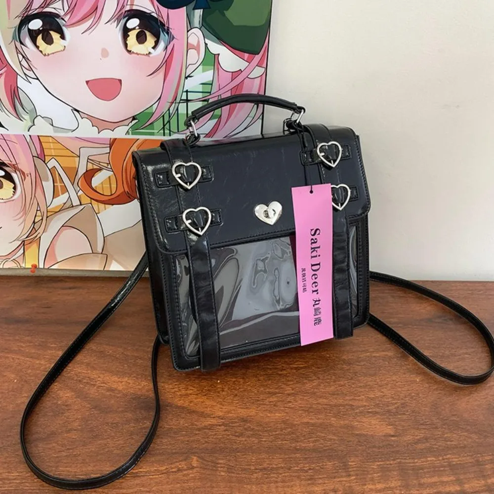 Girl Transparent Kawaii Lolita Ulzzang Ita Bag College Style JK Uniform Y2K Shoulder Bag Harajuku Cartoon Crossbody Bag 3