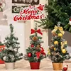 20/30cm Christmas Tree Home Bedroom Party Decorations Artificial Christmas Tree Children DIY Handicraft 2023 New Year Gift