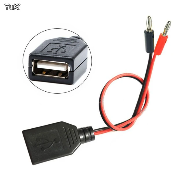 1PCS USB Männlichen/Weiblichen zu 4MM Bananen Stecker Test Blei EINE  Weibliche Ladekabel USB Buchse zu