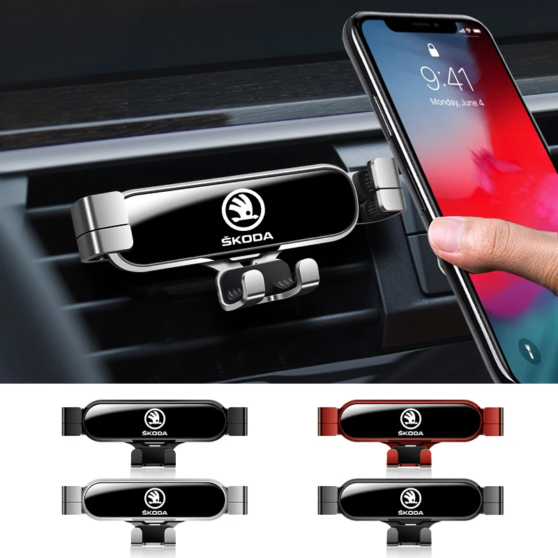 Gravity Car Holder Per Telefono Air Vent Clip Mount Mobile Cell Stand Per Skoda Octavia Rapid Kodiaq Karoq Fabia Kamiq Superb Deriv