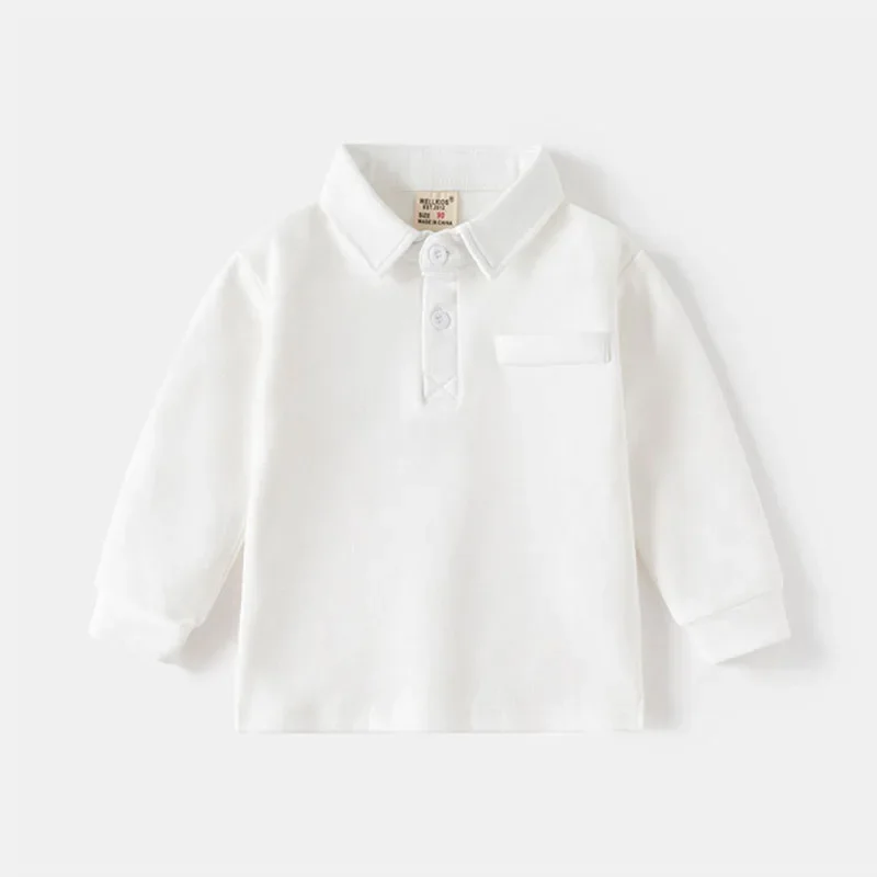 Boys Long Sleeved Polo Shirt Autumn Top