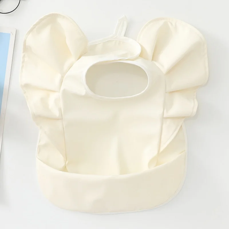 Baby Feed Bibs Waterproof INS Nordic Style Angel Pocket Burp Girl Boy Infant Meals Bib  Easy Clean Cute Panda Bibs Soft PU 5