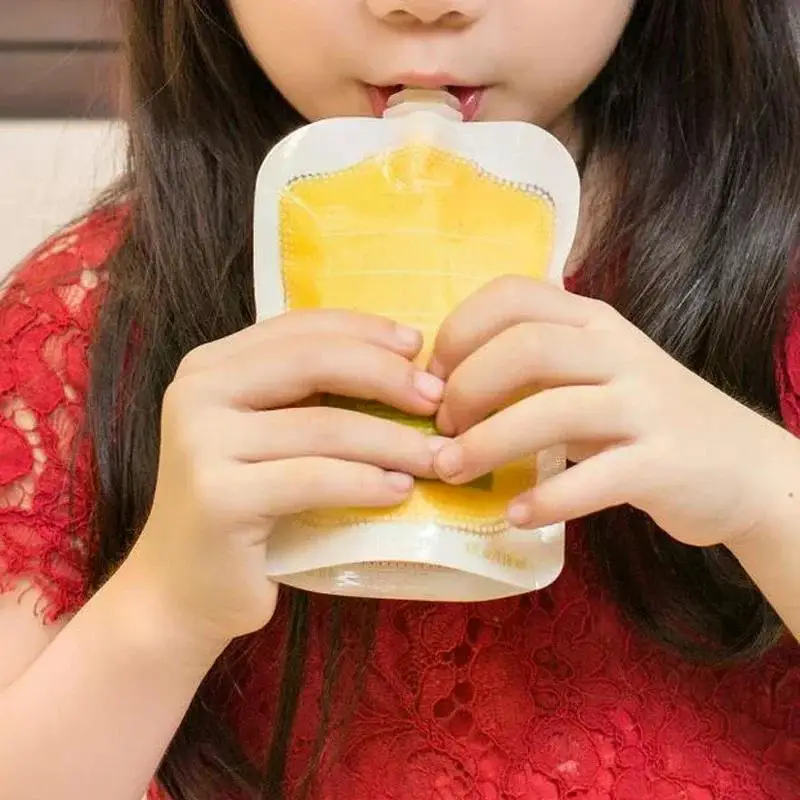 10Pcs Baby Fruit Puree Bags Reusable Squeeze Pouches Baby Food Storage Bag Kitchen Dispenser Complementary Food Squeeze Bags baby food storage containers food pouch