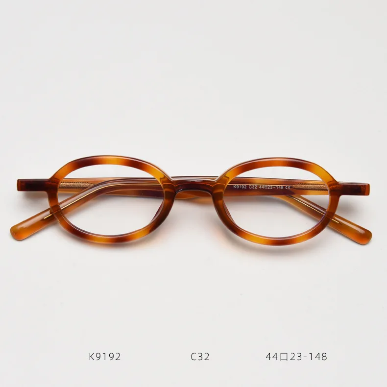 Neue japanisch-koreanische Retro-Brillenfassung in kleiner ovaler und großer Größe für Kurzsichtigkeit, für Herren und Damen, Retro-Brillenfassung ohne Dioptrien 9192 – Detail 19