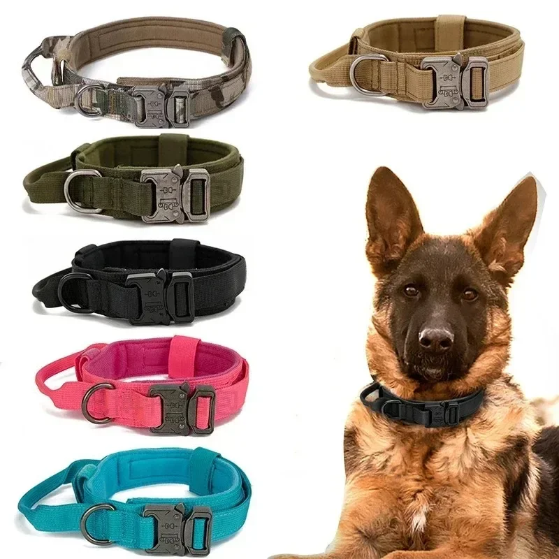 Dog Collar Leash Set Adjustable Training Accessories for German Shepherd Medium Large Dog