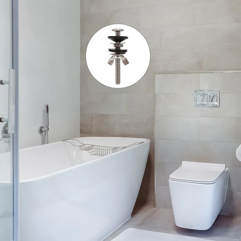 2 Pcs Stainless Steel Rubber Toilet Seat Bolts Universal Hinges Closestool Mount Screws Toilet Fixing Parts Bathroom Fixture