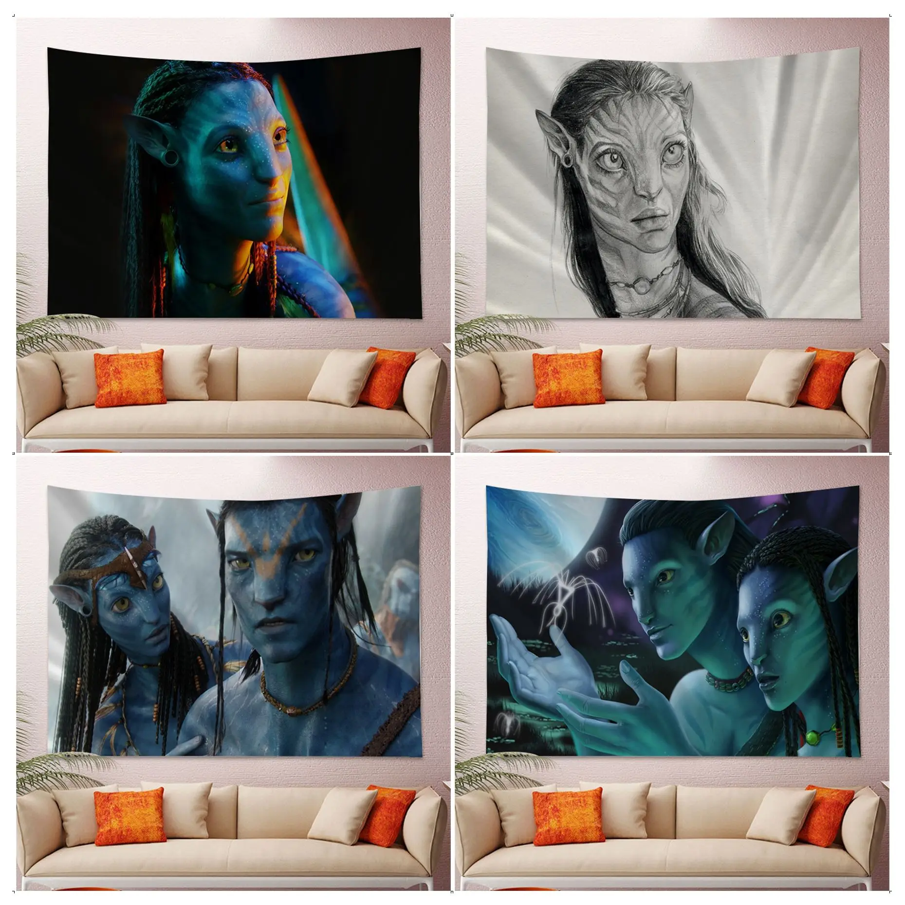 Disney Avatar Wall Tapestry Hippie Flower Wall Carpets Dorm Decor Decor