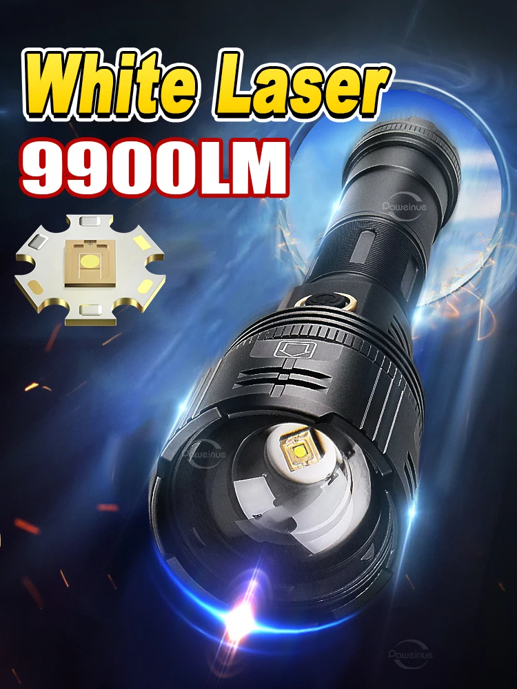 Description Picture 6 of item2000M Ultra Powerful Led Flashlight High Power White Laser Tactical Torch Usb Rechargeable Flashlight 18650 Fishing Flashlights