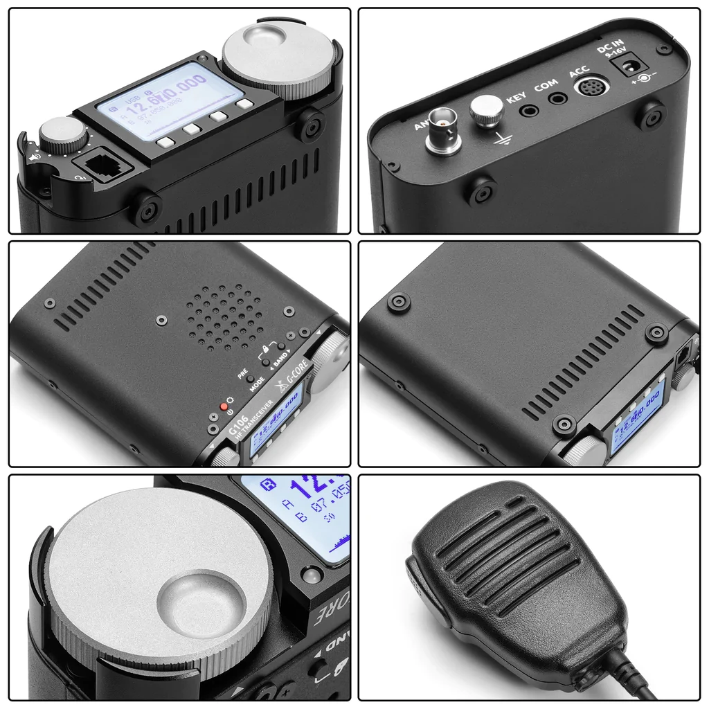 New G-CORE SDR Amateur Radio XIEGU G106C SSB/CW Moblie Radio HF Transceiver Ham QRP 5