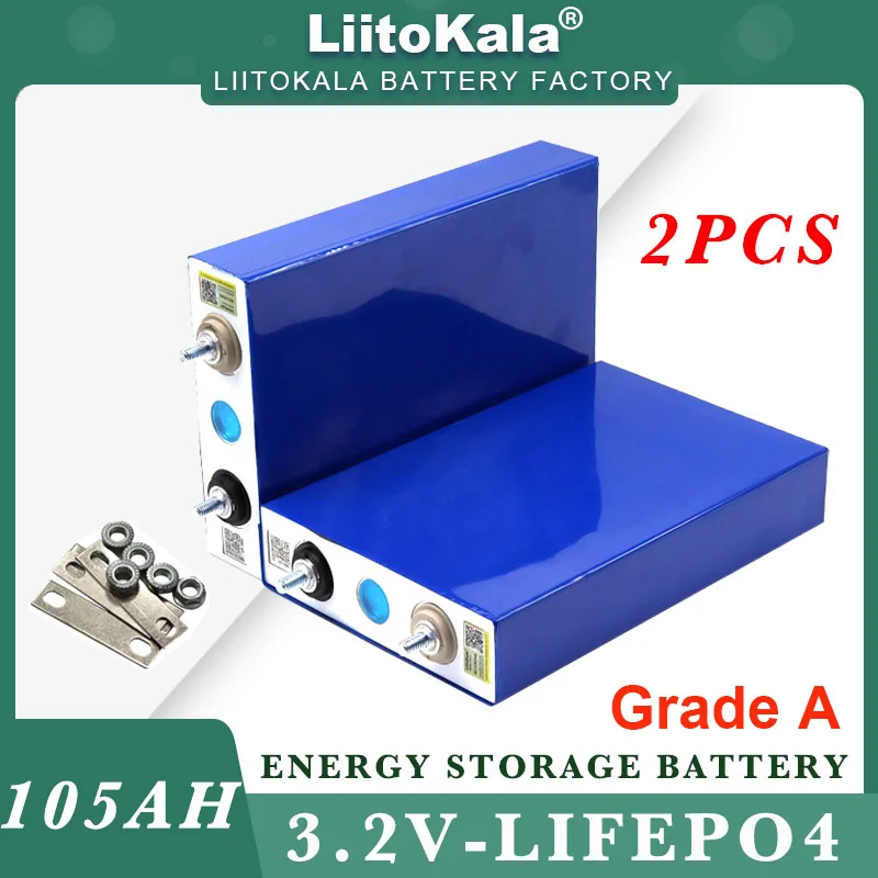 

Литий-железо-фосфатный аккумулятор LiitoKala, 3,2 в, Ач, для самостоятельной сборки, 12 В, 24 В, для мотоцикла, электромобиля, Инвертор солнечной энергии, аккумуляторы для лодок, 2 шт.