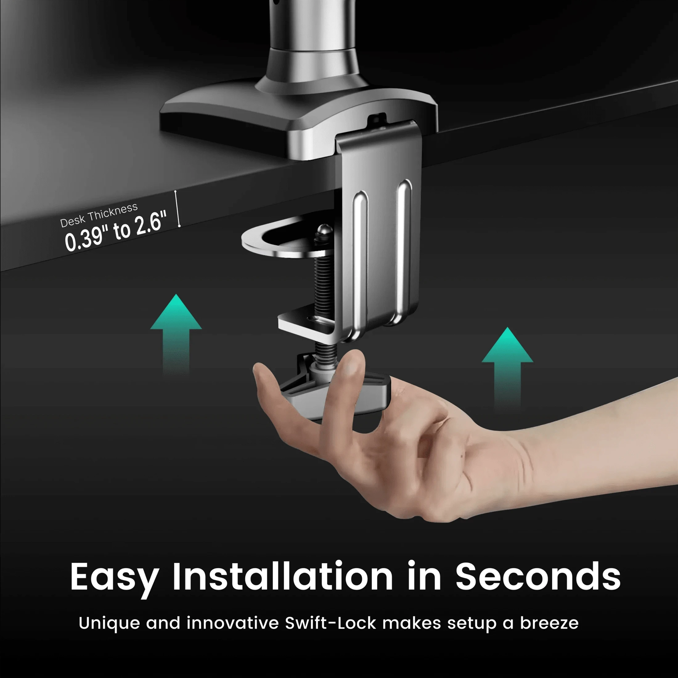Monitor Bracket Monitor Stand Nearhub MS-001 Monitor Arm Mount Single Arm Flexible Adjustment 180&deg; Swivel 360&deg;Rotation Support